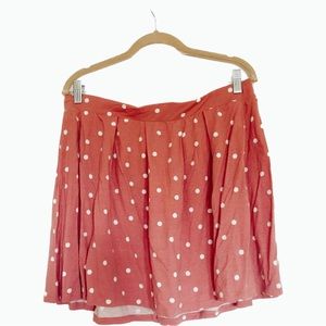 Pink polka dot skirt
